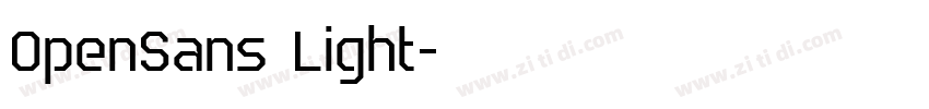 0penSans Light字体转换